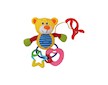 Plyšová hračka s chrastítkem Baby Mix medvěd - Žlutá