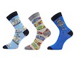 Ponožky Boma, 3 páry (Zoo5445) - modro-šedá