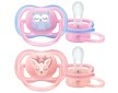Šidítko Avent Ultra air Pastel 2ks 0- 6 m holčička - Růžová