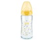 Skleněná kojenecká láhev NUK First Choice 240 ml žlutá - Žlutá
