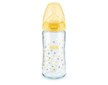 Skleněná kojenecká láhev NUK New Classic 240 ml žlutá - Žlutá