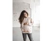 Těhotenská a kojící mikina Motherhood oversize milk & love béžová - Béžová
