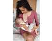 Těhotenské a kojící šaty žebrované Tummy milk &amp; love tmavě růžová
