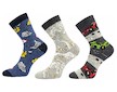Termo-froté ponožky Sibiř 3 páry (Bo07) - barevná