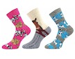 Termo-froté ponožky Sibiř 3 páry (Bo07a) - barevná