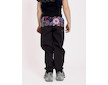 Unuo, Batolecí softshellové kalhoty s fleecem Basic, Černá, Kouzelné květiny Velikost: 92/98