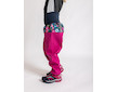Unuo, Batolecí softshellové kalhoty s fleecem Basic, Fuchsiová, Květinky Velikost: 92/98