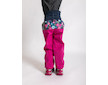 Unuo, Batolecí softshellové kalhoty s fleecem Basic, Fuchsiová, Květinky Velikost: 92/98