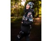 Unuo, Dámská softshellová bunda s fleecem Street, Černá, Listy a větvičky Velikost: XXL