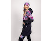 Unuo, Dámský softshellový kabát s fleecem Street, Černá, Kouzelné květiny Velikost: XS