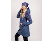 Unuo, Dámský softshellový kabát s fleecem Street, Žíhaná Tm. Modrá, Lístečky Velikost: XL