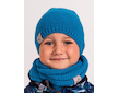 Unuo, Dětská čepice pletená Warm, Tyrkysová Velikost: L (53-56 cm)