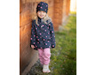 Unuo, Dětská softshellová bunda s fleecem Basic, Černá, Květiny Velikost: 122/128