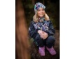 Unuo, Dětská softshellová bunda s fleecem Basic, Černá, Podzimní bobule Velikost: 104/110