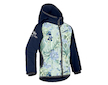 Unuo, Dětská softshellová bunda s fleecem Basic, Tm. Modročerná, Ptáčci s kosatci Velikost: 86/92