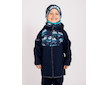 Unuo, Dětská softshellová bunda s fleecem Basic, Tm. Modročerná, Tučňáci Velikost: 116/122