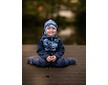 Unuo, Dětská softshellová bunda s fleecem Basic, Tm. Modročerná, Tučňáci Velikost: 128/134