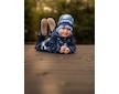Unuo, Dětská softshellová bunda s fleecem Basic, Tm. Modročerná, Tučňáci Velikost: 98/104