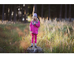 Unuo, Dětská softshellová bunda s fleecem Basic, Fuchsiová, Květinky Velikost: 98/104