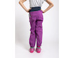 Unuo, Dětské softshellové kalhoty s fleecem Basic, Ostružinová Velikost: 104/110