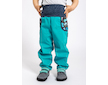 Unuo, Dětské softshellové kalhoty s fleecem Basic, Sv. Smaragdová, Pejsci Velikost: 98/104