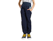 Unuo, Dětské softshellové kalhoty s fleecem Basic, Tm. Modročerná, Tučňáci Velikost: 110/116 - Tm. Modročerná