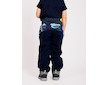 Unuo, Dětské softshellové kalhoty s fleecem Basic, Tm. Modročerná, Tučňáci Velikost: 110/116