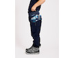 Unuo, Dětské softshellové kalhoty s fleecem Basic, Tm. Modročerná, Tučňáci Velikost: 128/134