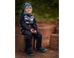 Unuo, Dětské softshellové kalhoty s fleecem Basic, Tm. Modročerná Velikost: 104/110