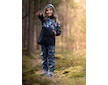 Unuo, Dětské softshellové kalhoty s fleecem Basic, Žíhaná Antracitová Velikost: 128/134