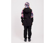 Unuo, Dívčí softshellový kabát s fleecem Street, Černá, Kouzelné květiny Velikost: 128/134