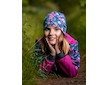 Unuo, Dívčí softshellový kabát s fleecem Street, Fuchsiová, Květinky Velikost: 146/152