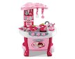 Velká dětská kuchyňka s dotykovým sensorem Baby Mix + příslušenství - Růžová