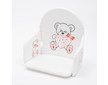 Vložka do dřevěných jídelních židliček typu New Baby Victory bílá medvídek srdíčko - Bílá