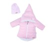Zimní kojenecký kabátek s čepičkou Nicol Kids Winter růžový - Růžová
