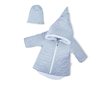 Zimní kojenecký kabátek s čepičkou Nicol Kids Winter šedý - šedá