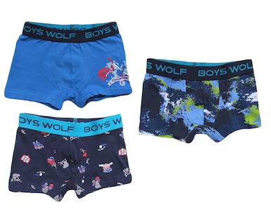 3x Chlapecké boxerky Wolf (L2981B)