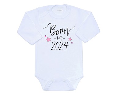 Body s potiskem New Baby Born in 2024 růžové
