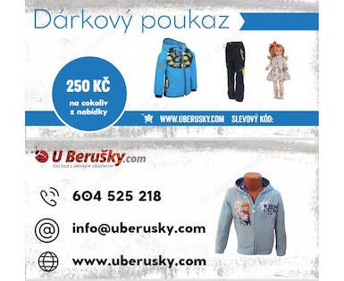 Dárkový poukaz k nákupu UBerušky 250,-Kč