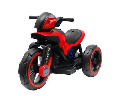 Dětská elektrická motorka Baby Mix POLICE červená