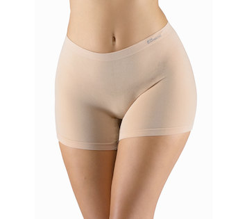 GINA dámské boxerky delší nohavička, kratší nohavička, bezešvé, klasické, jednobarevné Eco Bamboo 03018P  - béžová  XL/XXL