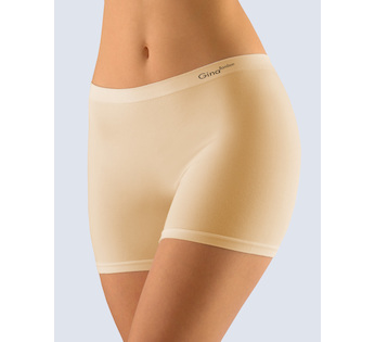 GINA dámské boxerky delší nohavička, kratší nohavička, bezešvé, klasické, jednobarevné Bamboo PureLine 03013P  - tělová  M/L