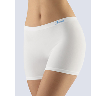 GINA dámské boxerky delší nohavička, kratší nohavička, bezešvé, klasické, jednobarevné Natural Bamboo  03015P  - bílá dunaj L/X