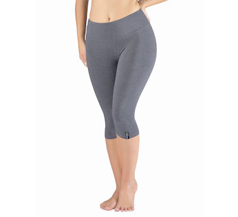 GINA dámské capri legíny sportovní, šité, klasické, jednobarevné ECO Bamboo Sport 95036P  - šedá  L/XL