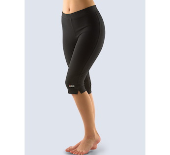 GINA dámské capri, šité, klasické, jednobarevné 95001P - černá S