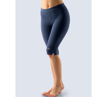 GINA dámské capri, šité, klasické, jednobarevné 95001P - lékořice M