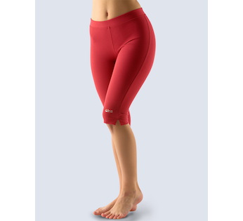 GINA dámské capri, šité, klasické, jednobarevné 95001P - třešňová M