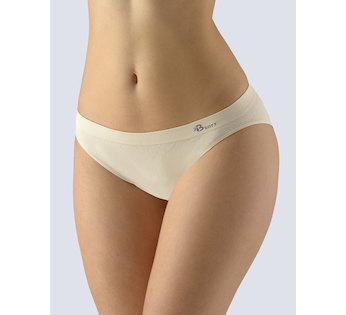 GINA dámské kalhotky klasické s úzkým bokem, úzký bok, bezešvé, jednobarevné Bamboo Soft 00046P  - tělová  L/XL