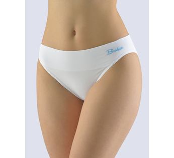 GINA dámské kalhotky klasické s úzkým bokem, úzký bok, bezešvé, jednobarevné Natural Bamboo  00045P  - bílá dunaj L/XL