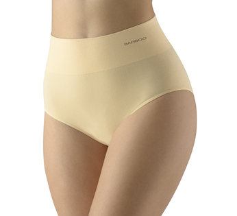GINA dámské kalhotky klasické s vysokým pasem, širší bok, bezešvé, jednobarevné Eco Bamboo 00040P - tělová XL/XXL